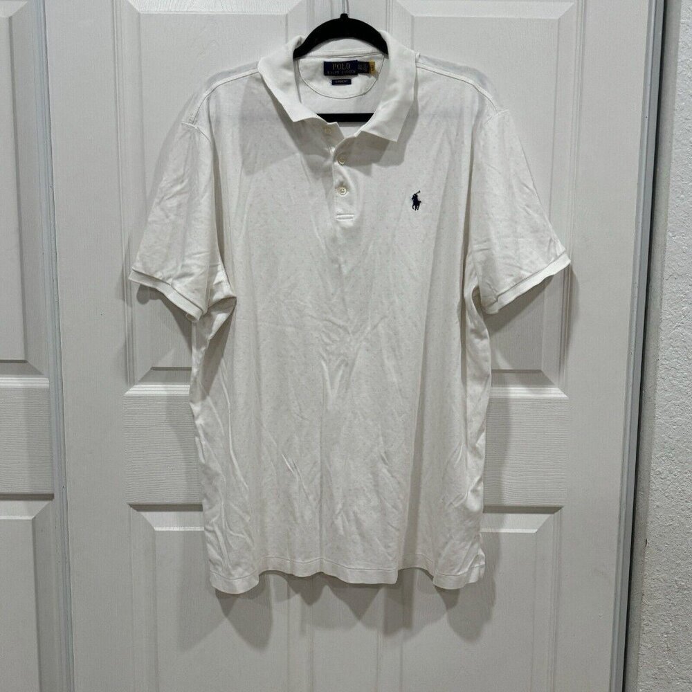 Polo Ralph Lauren Polo Shirt‎ Classic Fit Design Mens 2XL Whit